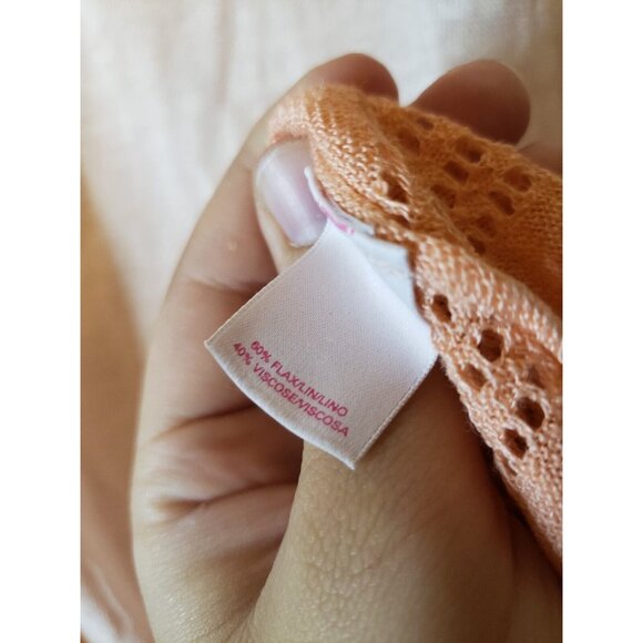 Victoria's Secret Womens M Tank Maxi Knit Dress Pink Ombre Flax Blend Stripe - Picture 6 of 8